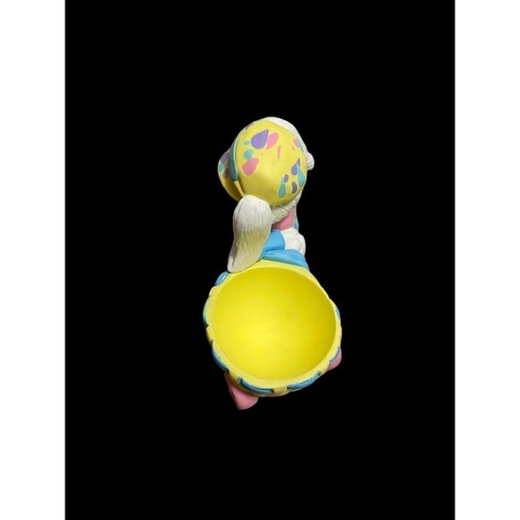 Vintage 1990 Hallmark Crayola Bunny Rabbit Painter Easter Egg Holder Figure - Picture 6 of 8